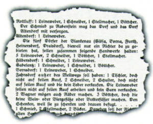 Auszug aus dem Dekret