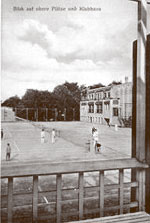Blick auf obere Pltze und Klubhaus an der Goethestrae um 1910