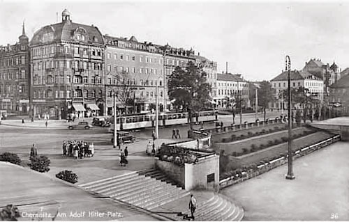 Blick vom Chemnitzer Hof in den 30er Jahren